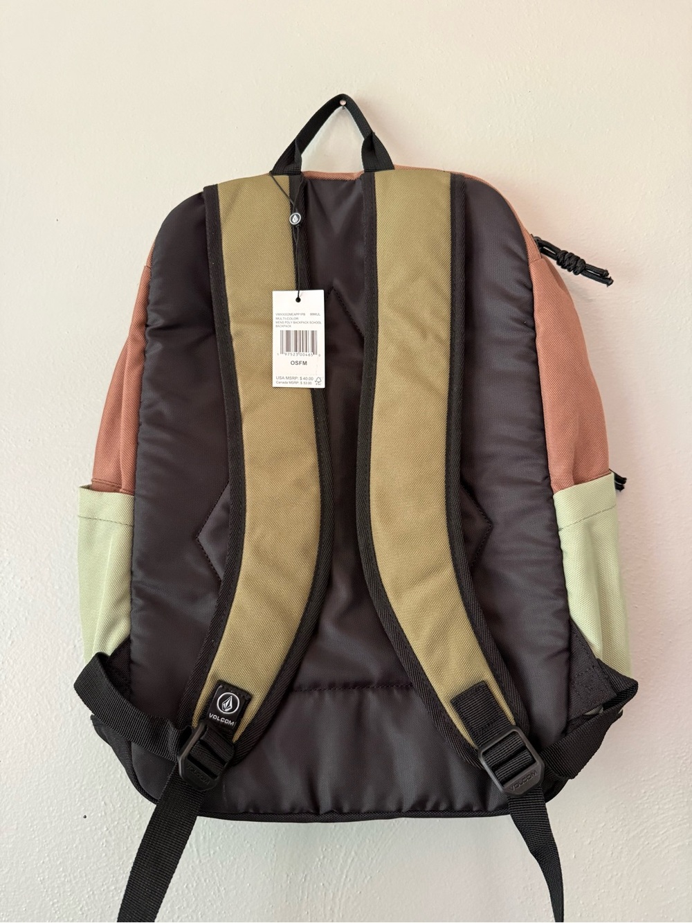 Volcom Two-Tone Rust, Olive & Cream Backpack - Picture 4 of 4